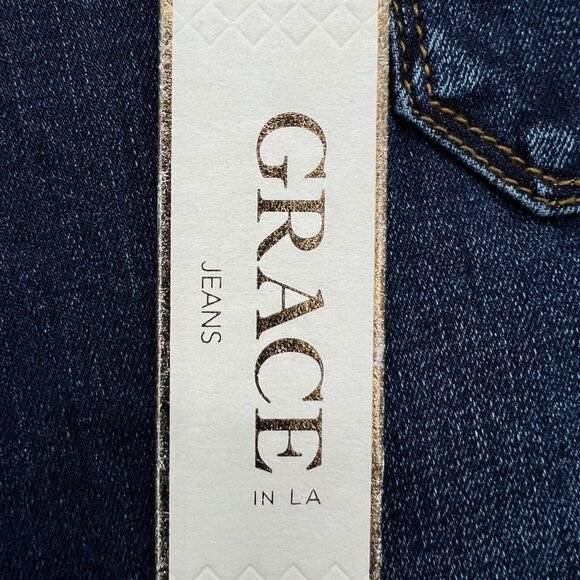 NWT GRACE Jeans Women's Frayed Hem Patch Pockets Denim Capris Size 26 (28x23) - Picture 9 of 12